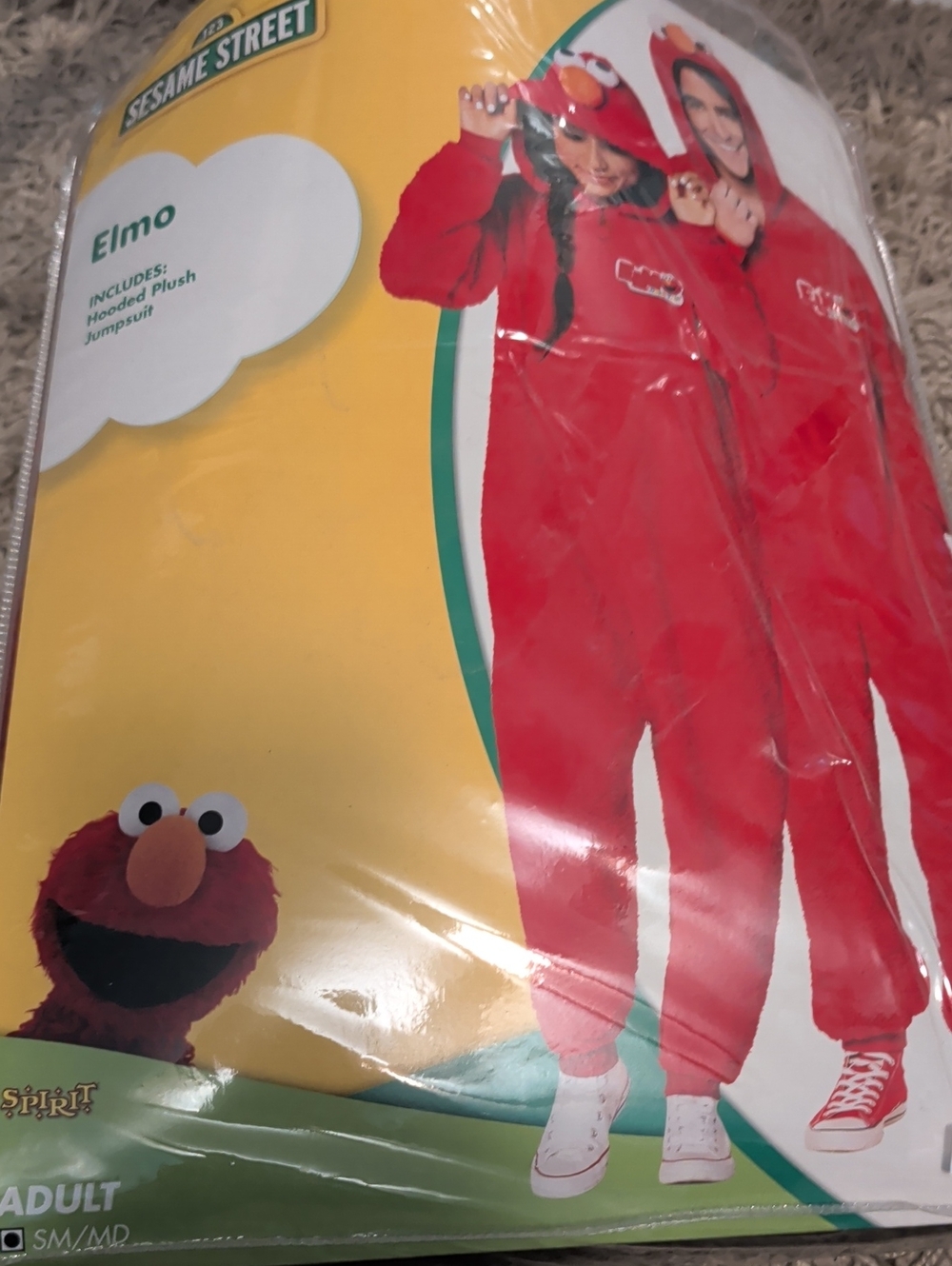 Sesame Street Elmo Red Hooded Plush Jumpsuit